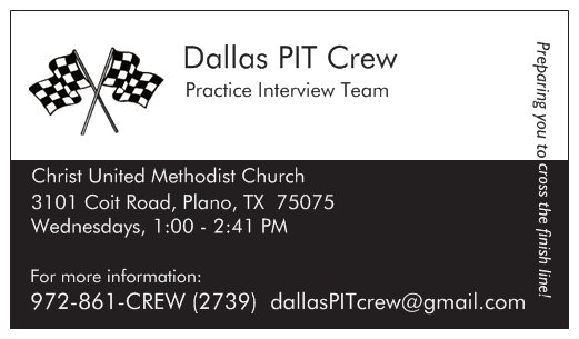 PIT Crew Business Card 1